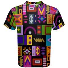 Abstract A Colorful Modern Illustration--- Men s Cotton T-shirt