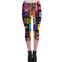 Abstract A Colorful Modern Illustration--- Capri Leggings  by Bedest