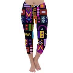 Abstract A Colorful Modern Illustration--- Capri Winter Leggings  by Bedest