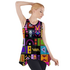 Abstract A Colorful Modern Illustration--- Side Drop Tank Tunic by Bedest