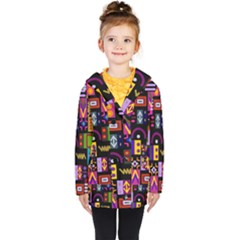 Abstract A Colorful Modern Illustration--- Kids  Double Breasted Button Coat by Bedest