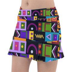 Abstract A Colorful Modern Illustration--- Classic Tennis Skirt by Bedest