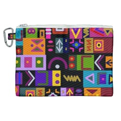 Abstract A Colorful Modern Illustration--- Canvas Cosmetic Bag (xl) by Bedest