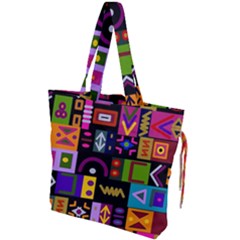 Abstract A Colorful Modern Illustration--- Drawstring Tote Bag by Bedest