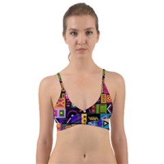 Abstract A Colorful Modern Illustration--- Wrap Around Bikini Top by Bedest