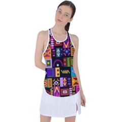 Abstract A Colorful Modern Illustration--- Racer Back Mesh Tank Top by Bedest