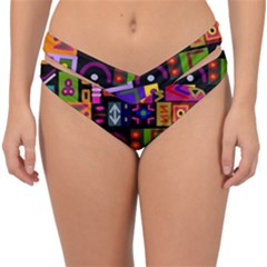 Abstract A Colorful Modern Illustration--- Double Strap Halter Bikini Bottoms by Bedest