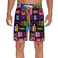 Abstract A Colorful Modern Illustration--- Men s Beach Shorts by Bedest