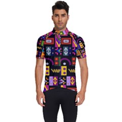 Abstract A Colorful Modern Illustration--- Men s Short Sleeve Cycling Jersey by Bedest