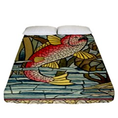 Fish Underwater Cubism Mosaic Fitted Sheet (queen Size) by Bedest