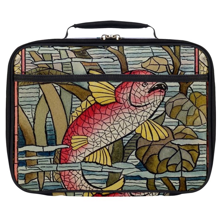 Fish underwater cubism mosaic Full Print Lunch Bag