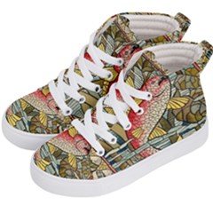 Fish Underwater Cubism Mosaic Kids  Hi-top Skate Sneakers by Bedest