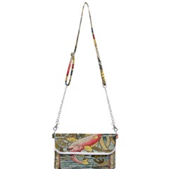 Fish Underwater Cubism Mosaic Mini Crossbody Handbag by Bedest