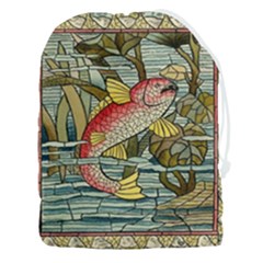 Fish Underwater Cubism Mosaic Drawstring Pouch (3xl) by Bedest