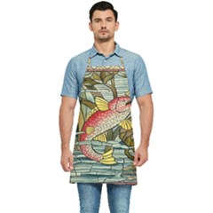 Fish Underwater Cubism Mosaic Kitchen Apron by Bedest