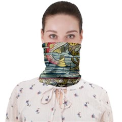 Fish Underwater Cubism Mosaic Face Covering Bandana (adult) by Bedest