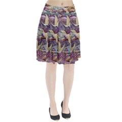 Textile-fabric-cloth-pattern Pleated Skirt by Bedest