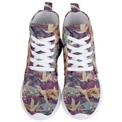 Textile-fabric-cloth-pattern Women s Lightweight High Top Sneakers by Bedest