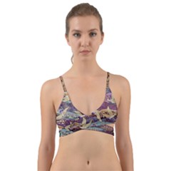 Textile-fabric-cloth-pattern Wrap Around Bikini Top by Bedest