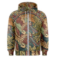 Wings-feathers-cubism-mosaic Men s Zipper Hoodie by Bedest