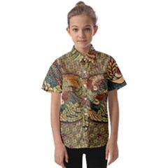 Wings-feathers-cubism-mosaic Kids  Short Sleeve Shirt by Bedest