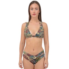 Wings-feathers-cubism-mosaic Double Strap Halter Bikini Set by Bedest