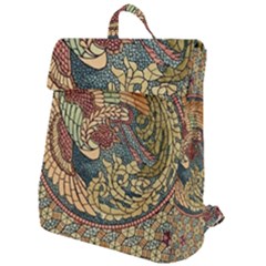 Wings-feathers-cubism-mosaic Flap Top Backpack by Bedest