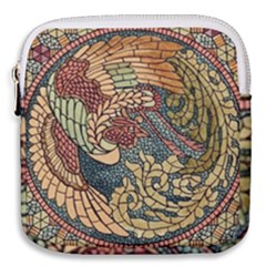 Wings-feathers-cubism-mosaic Mini Square Pouch by Bedest