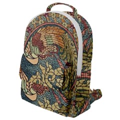 Wings-feathers-cubism-mosaic Flap Pocket Backpack (small) by Bedest