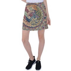 Wings-feathers-cubism-mosaic Tennis Skirt by Bedest