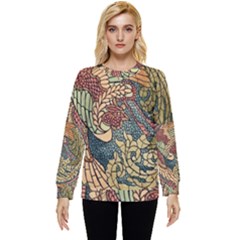 Wings-feathers-cubism-mosaic Hidden Pocket Sweatshirt