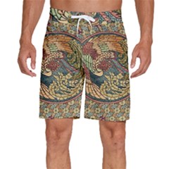 Wings-feathers-cubism-mosaic Men s Beach Shorts by Bedest