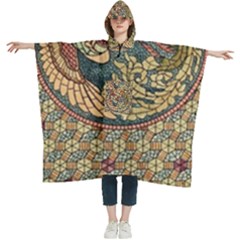 Wings-feathers-cubism-mosaic Women s Hooded Rain Ponchos by Bedest