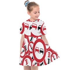 Overtaking-traffic-sign Kids  Sailor Dress by Bedest