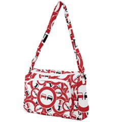 Overtaking-traffic-sign Front Pocket Crossbody Bag by Bedest