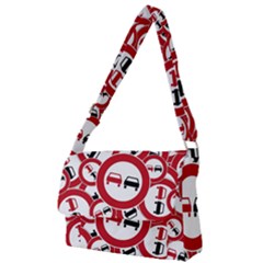 Overtaking-traffic-sign Full Print Messenger Bag (l) by Bedest