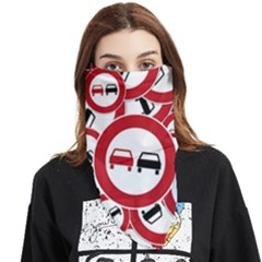 Overtaking-traffic-sign Face Covering Bandana (triangle) by Bedest