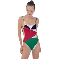 Heart-love-affection-jordan Tie Strap One Piece Swimsuit by Bedest