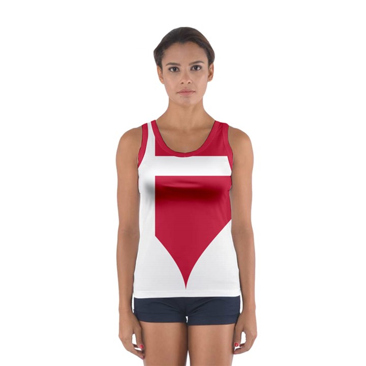 Heart-love-flag-denmark-red-cross Sport Tank Top 