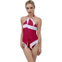 Heart-love-flag-denmark-red-cross Go with the Flow One Piece Swimsuit View1