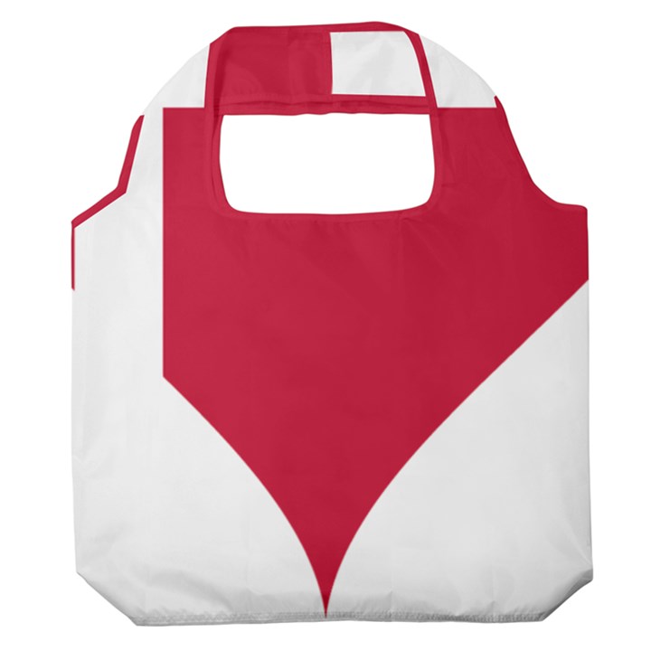 Heart-love-flag-denmark-red-cross Premium Foldable Grocery Recycle Bag