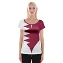 Heart-love-flag-qatar Cap Sleeve Top View1