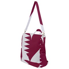 Heart-love-flag-qatar Crossbody Backpack by Bedest