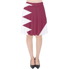 Heart-love-flag-qatar Velvet High Waist Skirt by Bedest