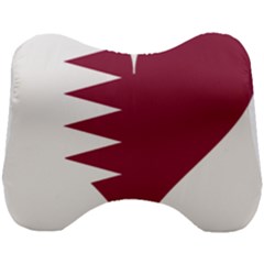 Heart-love-flag-qatar Head Support Cushion