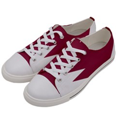 Heart-love-flag-qatar Men s Low Top Canvas Sneakers by Bedest