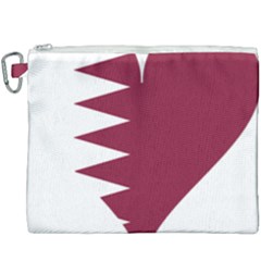 Heart-love-flag-qatar Canvas Cosmetic Bag (xxxl) by Bedest