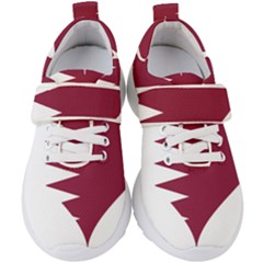 Heart-love-flag-qatar Kids  Velcro Strap Shoes by Bedest