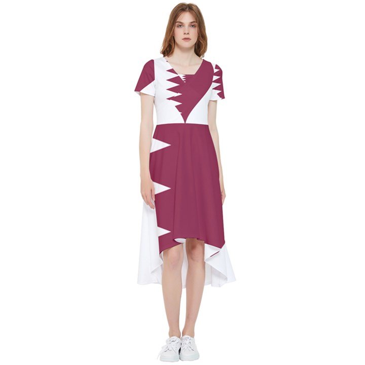 Heart-love-flag-qatar High Low Boho Dress