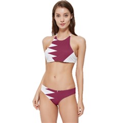 Heart-love-flag-qatar Banded Triangle Bikini Set by Bedest